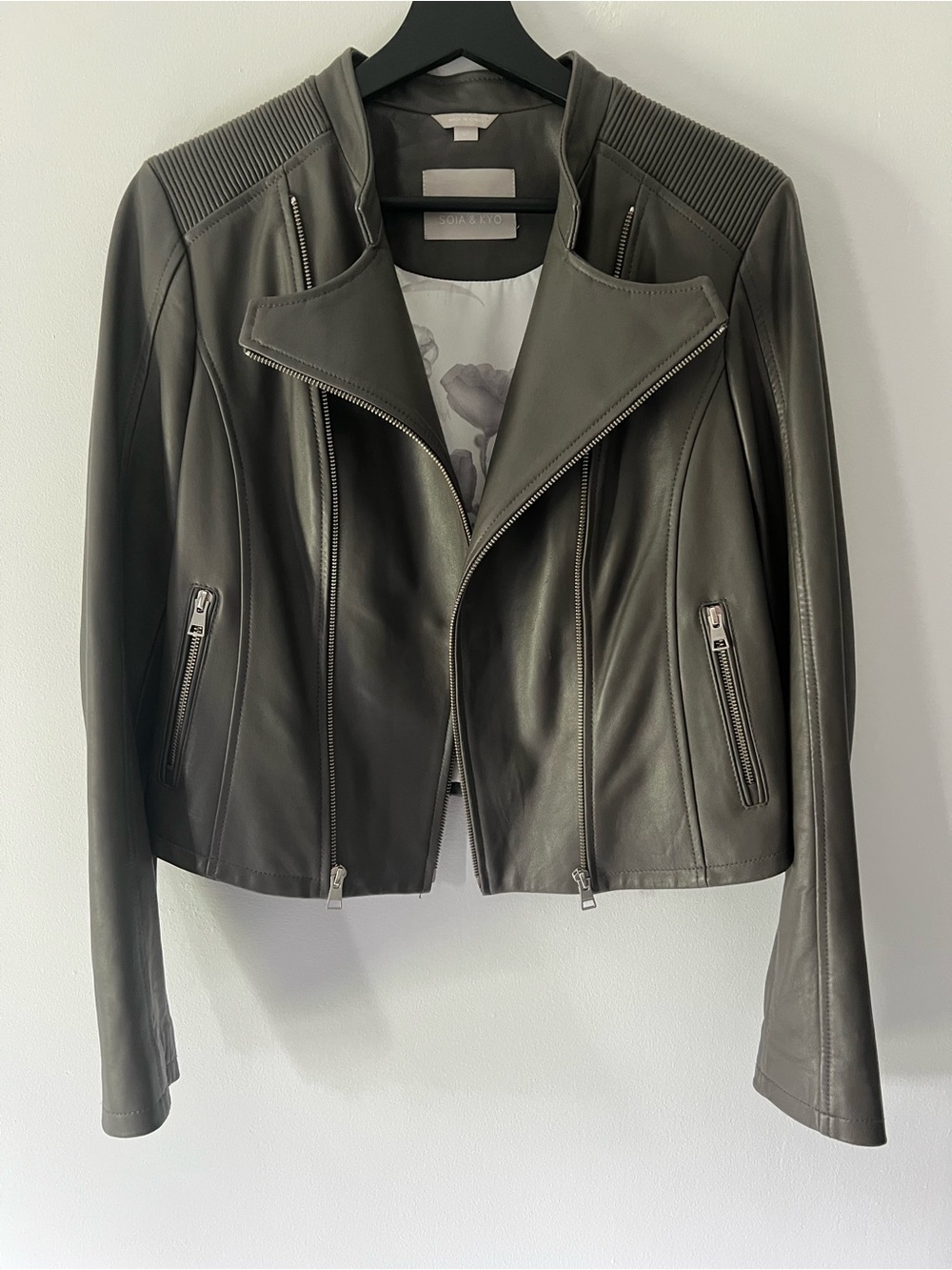 Soia & Kyo Moto Leather Jacket Lambskin